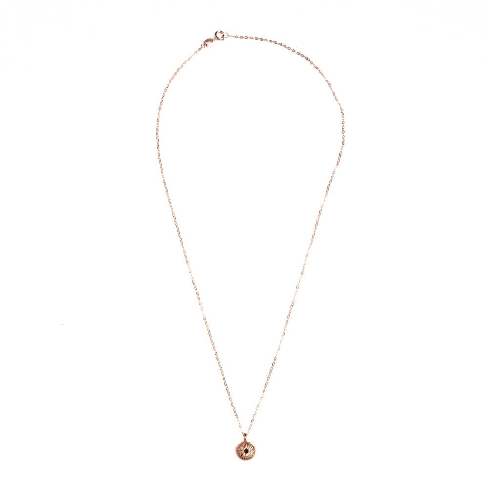 Rose gold plated sterling silver necklace with real sea urchin pendant.