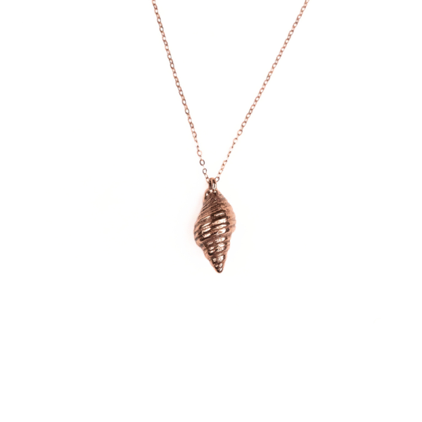 Seashell necklace rosegold