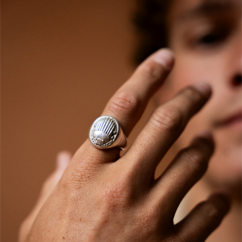 Sterling Silver Scarab ring
